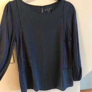 Ann Taylor Loft 3/4 sleeve dress shirt